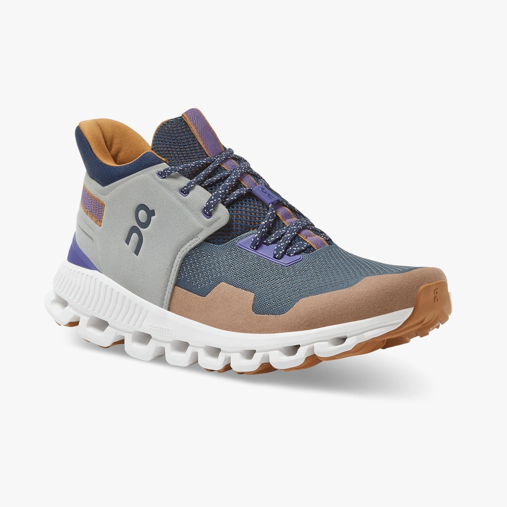 ON Running Cloud Hi Edge: Eleganten švicarski tek v pesku in rjavi barvi! Sale!
